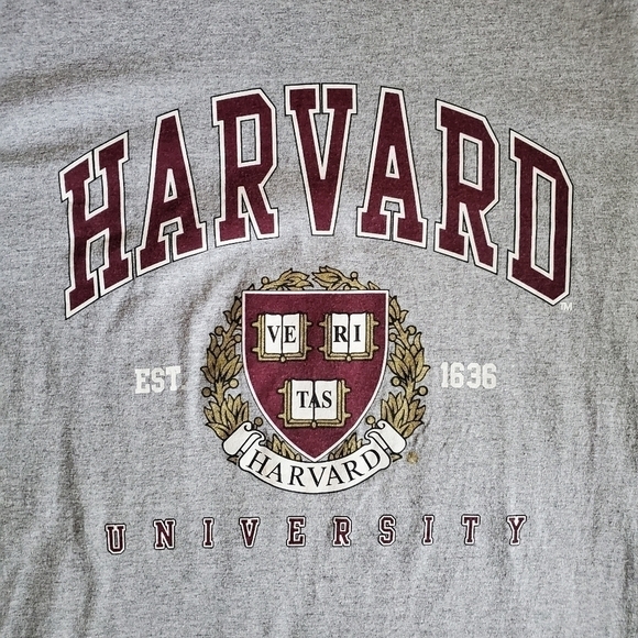 Harvard University Grey Unisex T-Shirt Size Medium - Picture 2 of 3